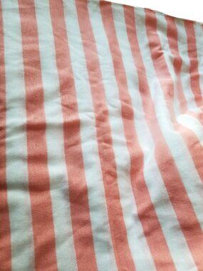 Material Polyester Orange White Stripes 22"x 64" Shirt Craft Material
